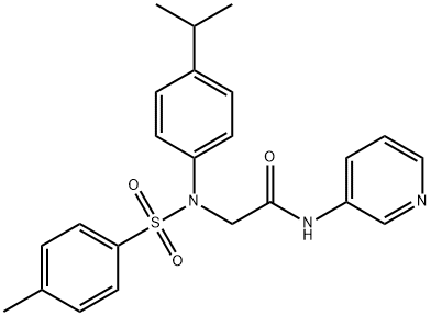 2-{4-isopropyl[(4-methylphenyl)sulfonyl]anilino}-N-(3-pyridinyl)acetamide Struktur