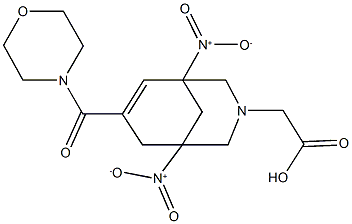 [1,5-dinitro-7-(4-morpholinylcarbonyl)-3-azabicyclo[3.3.1]non-6-en-3-yl]acetic acid Struktur