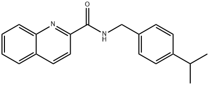 N-(4-isopropylbenzyl)-2-quinolinecarboxamide Struktur