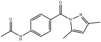 N-{4-[(3,5-dimethyl-1H-pyrazol-1-yl)carbonyl]phenyl}acetamide Struktur