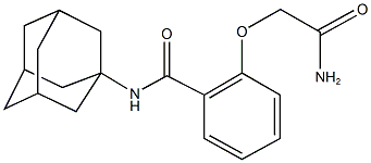 N-(1-adamantyl)-2-(2-amino-2-oxoethoxy)benzamide Struktur