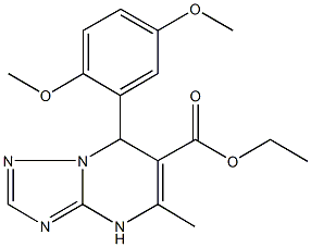 ethyl 7-(2,5-dimethoxyphenyl)-5-methyl-4,7-dihydro[1,2,4]triazolo[1,5-a]pyrimidine-6-carboxylate Struktur