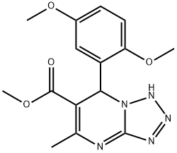 methyl 7-(2,5-dimethoxyphenyl)-5-methyl-4,7-dihydrotetraazolo[1,5-a]pyrimidine-6-carboxylate Struktur