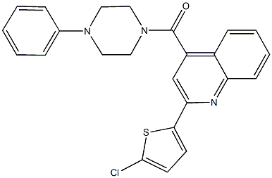 2-(5-chloro-2-thienyl)-4-[(4-phenyl-1-piperazinyl)carbonyl]quinoline Struktur