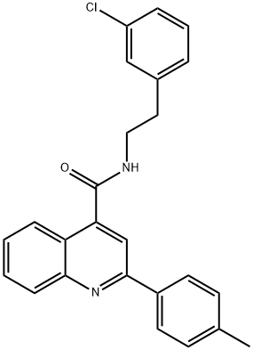 N-[2-(3-chlorophenyl)ethyl]-2-(4-methylphenyl)-4-quinolinecarboxamide Struktur