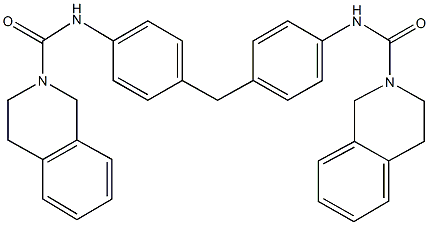 N-(4-{4-[(3,4-dihydro-2(1H)-isoquinolinylcarbonyl)amino]benzyl}phenyl)-3,4-dihydro-2(1H)-isoquinolinecarboxamide Struktur