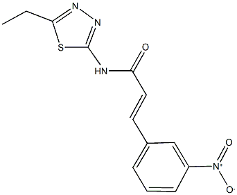 N-(5-ethyl-1,3,4-thiadiazol-2-yl)-3-{3-nitrophenyl}acrylamide Struktur