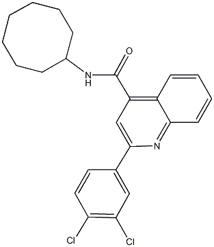 N-cyclooctyl-2-(3,4-dichlorophenyl)-4-quinolinecarboxamide Struktur