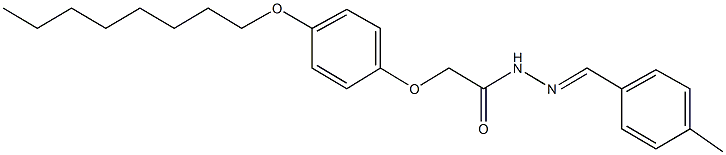 N'-(4-methylbenzylidene)-2-[4-(octyloxy)phenoxy]acetohydrazide Struktur