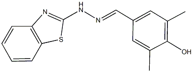 4-hydroxy-3,5-dimethylbenzaldehyde 1,3-benzothiazol-2-ylhydrazone Struktur