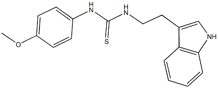 N-[2-(1H-indol-3-yl)ethyl]-N'-(4-methoxyphenyl)thiourea Struktur