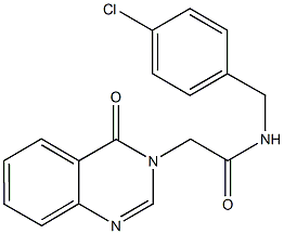 N-(4-chlorobenzyl)-2-(4-oxo-3(4H)-quinazolinyl)acetamide Struktur