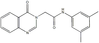 N-(3,5-dimethylphenyl)-2-(4-oxo-3(4H)-quinazolinyl)acetamide Struktur