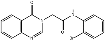 N-(2-bromophenyl)-2-(4-oxo-3(4H)-quinazolinyl)acetamide Struktur