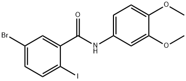 5-bromo-N-(3,4-dimethoxyphenyl)-2-iodobenzamide Struktur