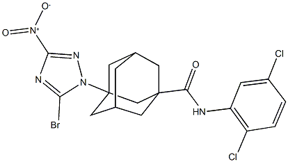 3-{5-bromo-3-nitro-1H-1,2,4-triazol-1-yl}-N-(2,5-dichlorophenyl)-1-adamantanecarboxamide Struktur