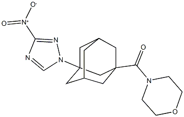 4-[(3-{3-nitro-1H-1,2,4-triazol-1-yl}-1-adamantyl)carbonyl]morpholine Struktur