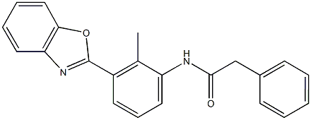 N-[3-(1,3-benzoxazol-2-yl)-2-methylphenyl]-2-phenylacetamide Struktur