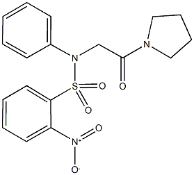 2-nitro-N-[2-oxo-2-(1-pyrrolidinyl)ethyl]-N-phenylbenzenesulfonamide Struktur