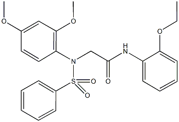 2-[2,4-dimethoxy(phenylsulfonyl)anilino]-N-(2-ethoxyphenyl)acetamide Struktur