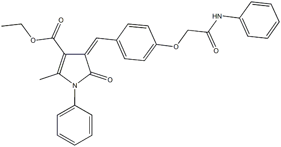 ethyl 4-[4-(2-anilino-2-oxoethoxy)benzylidene]-2-methyl-5-oxo-1-phenyl-4,5-dihydro-1H-pyrrole-3-carboxylate Struktur