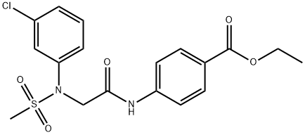 ethyl 4-({[3-chloro(methylsulfonyl)anilino]acetyl}amino)benzoate Struktur