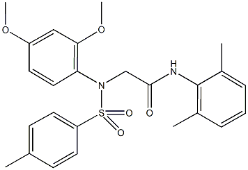 2-{2,4-dimethoxy[(4-methylphenyl)sulfonyl]anilino}-N-(2,6-dimethylphenyl)acetamide Struktur