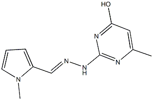 1-methyl-1H-pyrrole-2-carbaldehyde (4-hydroxy-6-methyl-2-pyrimidinyl)hydrazone Struktur