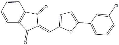 2-{[5-(3-chlorophenyl)-2-furyl]methylene}-1H-indene-1,3(2H)-dione Struktur