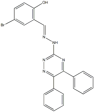 5-bromo-2-hydroxybenzaldehyde (5,6-diphenyl-1,2,4-triazin-3-yl)hydrazone Struktur