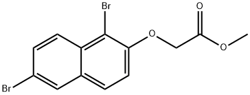 methyl [(1,6-dibromo-2-naphthyl)oxy]acetate Struktur