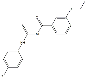 N-(4-chlorophenyl)-N'-(3-ethoxybenzoyl)thiourea Struktur