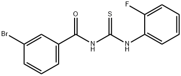 N-(3-bromobenzoyl)-N'-(2-fluorophenyl)thiourea Struktur