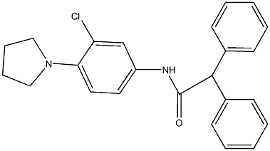 N-[3-chloro-4-(1-pyrrolidinyl)phenyl]-2,2-diphenylacetamide Struktur