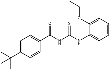 N-(4-tert-butylbenzoyl)-N'-(2-ethoxyphenyl)thiourea Struktur