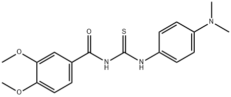 N-(3,4-dimethoxybenzoyl)-N'-[4-(dimethylamino)phenyl]thiourea Struktur