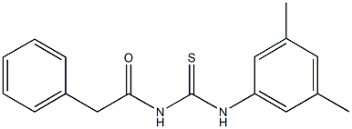 N-(3,5-dimethylphenyl)-N'-(phenylacetyl)thiourea Struktur