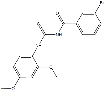 N-(3-bromobenzoyl)-N'-(2,4-dimethoxyphenyl)thiourea Struktur