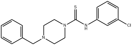 4-benzyl-N-(3-chlorophenyl)-1-piperazinecarbothioamide Struktur