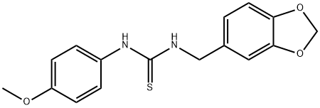 N-(1,3-benzodioxol-5-ylmethyl)-N'-(4-methoxyphenyl)thiourea Struktur