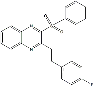 3-[2-(4-fluorophenyl)vinyl]-2-quinoxalinyl phenyl sulfone Struktur