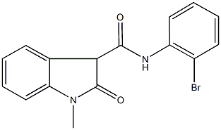 N-(2-bromophenyl)-1-methyl-2-oxo-3-indolinecarboxamide Struktur