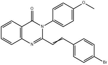 2-[2-(4-bromophenyl)vinyl]-3-(4-methoxyphenyl)-4(3H)-quinazolinone Struktur