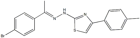 1-(4-bromophenyl)ethanone [4-(4-methylphenyl)-1,3-thiazol-2-yl]hydrazone Struktur