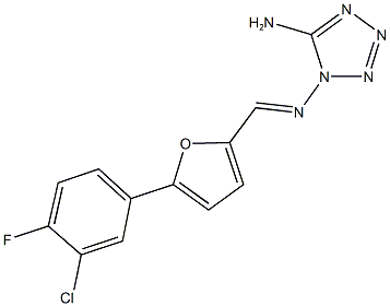 N-(5-amino-1H-tetraazol-1-yl)-N-{[5-(3-chloro-4-fluorophenyl)-2-furyl]methylene}amine Struktur