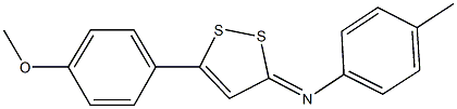 N-[5-(4-methoxyphenyl)-3H-1,2-dithiol-3-ylidene]-N-(4-methylphenyl)amine Struktur