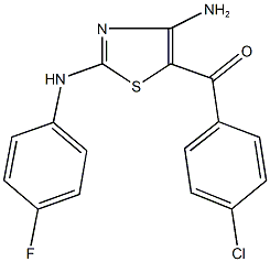 [4-amino-2-(4-fluoroanilino)-1,3-thiazol-5-yl](4-chlorophenyl)methanone Struktur