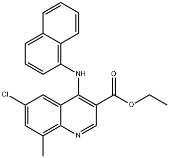 ethyl 6-chloro-8-methyl-4-(1-naphthylamino)-3-quinolinecarboxylate Struktur