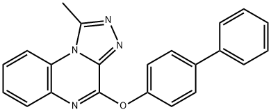 4-([1,1'-biphenyl]-4-yloxy)-1-methyl[1,2,4]triazolo[4,3-a]quinoxaline Struktur