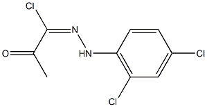 N-(2,4-dichlorophenyl)-2-oxopropanehydrazonoyl chloride Struktur